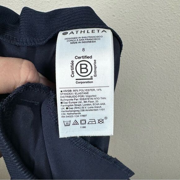 Athleta Navy Blue Brooklyn Ankle Pant Activewear Athleisure Casual Size 8 305514 - Picture 8 of 10